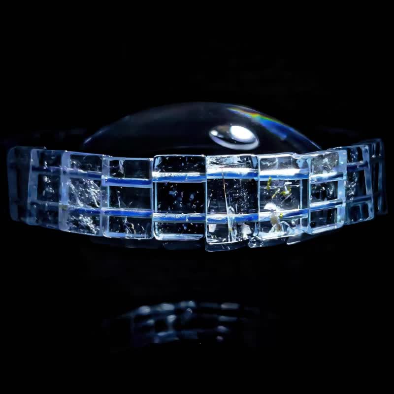 [High quality blue topaz bracelet] natural water permeable topaz crystal bracelet | actual product shot and shipped - Bracelets - Crystal Blue