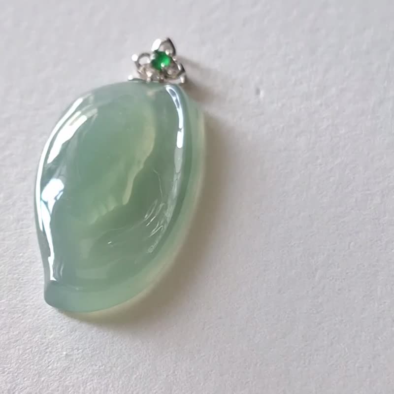 通體18K金翡翠佛吊墜 | 天然緬甸翡翠玉器 | 佛公玉墜 - 項鍊 - 玉石 