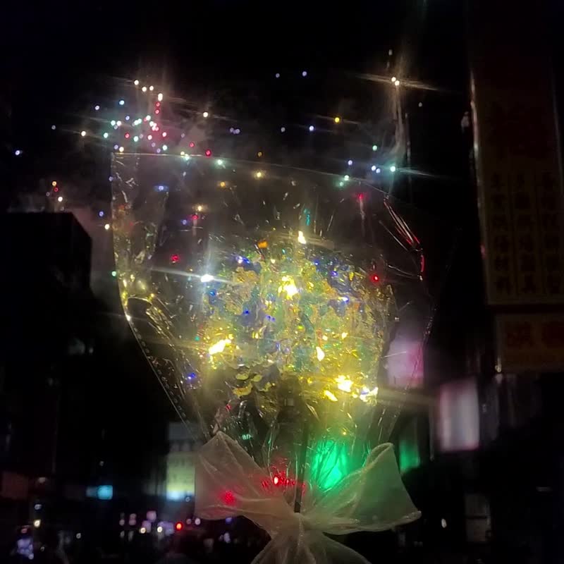 綻 仲夏花火 手作毛根許願煙花 送緞帶 - 乾燥花/永生花 - 聚酯纖維 多色