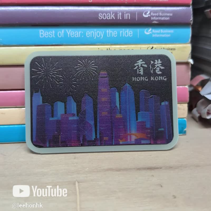 璀璨煙火香港夜光磁石貼 - 磁鐵 - 壓克力 