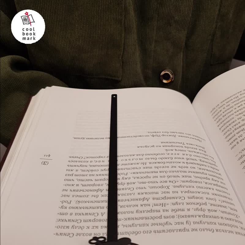 Black Metal Bookmark Mechanical Mouse - 書籤 - 其他金屬 黑色
