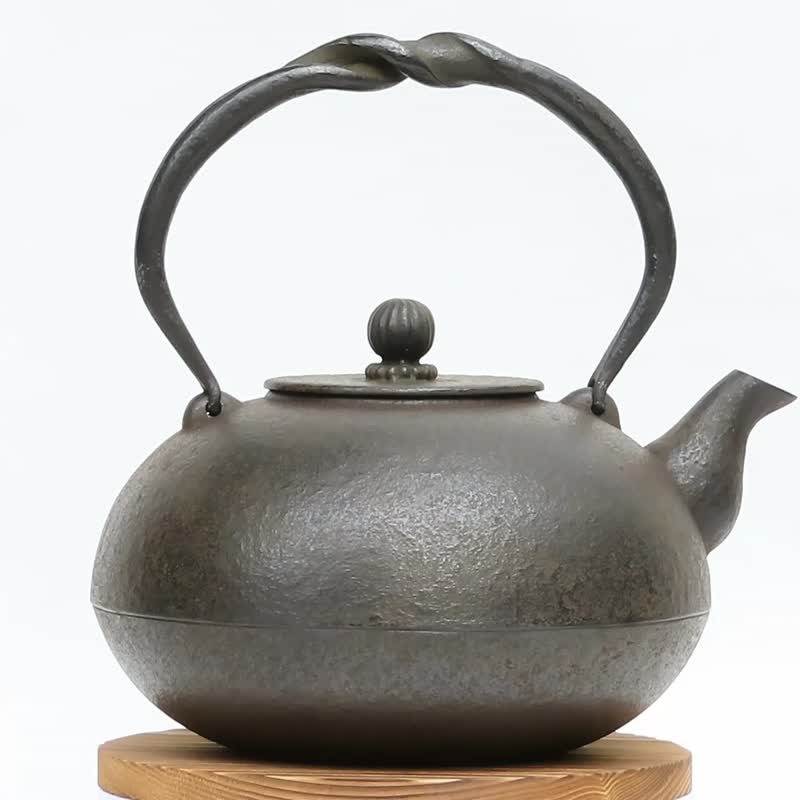 Gray and Gold Goldfish Japanese Iwachu Iron Teapot