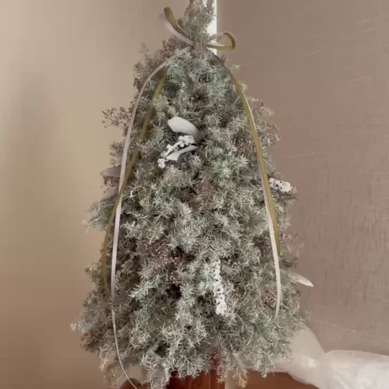 【永生聖誕樹】2025霧白自然系聖誕樹 - 乾燥花/永生花 - 植物．花 多色