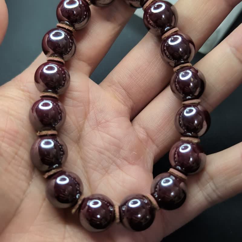【訂製品】原礦朱砂 朱砂 硃砂 含量99% 6-12mm - 手鍊/手環 - 水晶 紅色