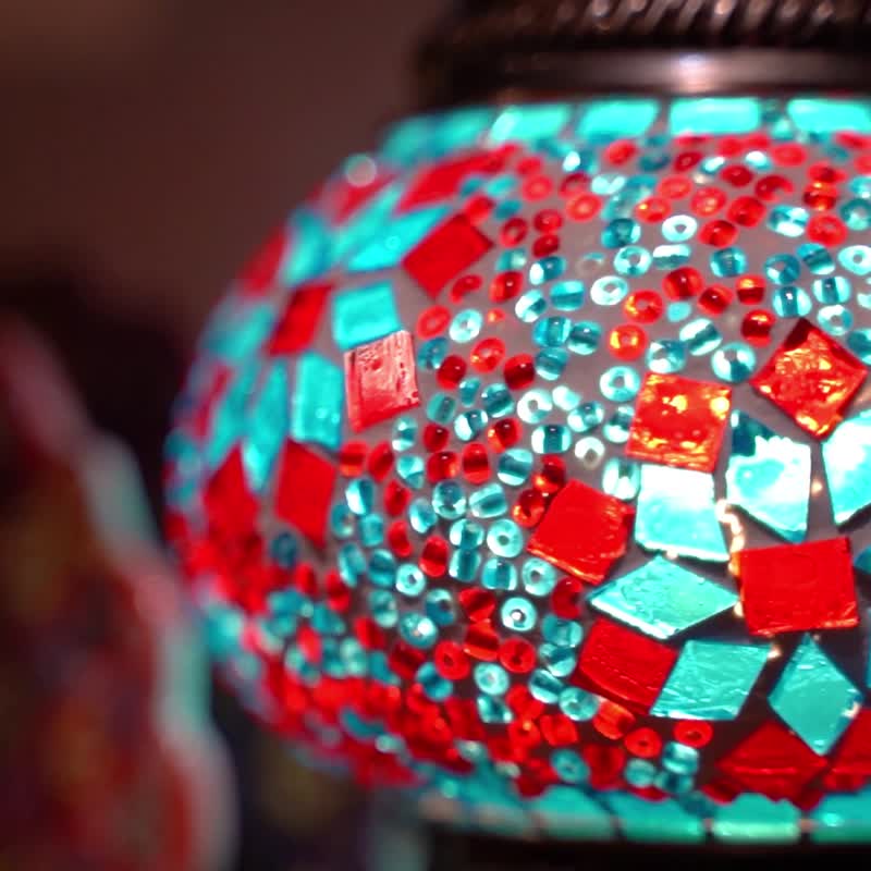New Year Gift [Yongkang Street Cultural Coin Store] LED Mosaic Lamp • Türkiye - งานเซรามิก/แก้ว - กระจกลาย 