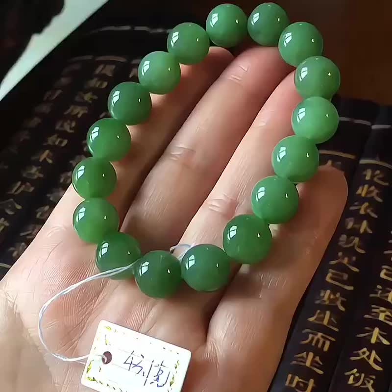 和田碧玉 12公釐 手鏈 水潤透亮 上手效果高貴典雅 長期佩戴好 - 手鍊/手環 - 水晶 