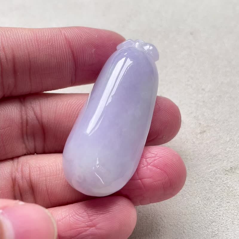 紫羅蘭翡翠福瓜 | 天然緬甸玉翡翠A貨 - 其他 - 玉石 紫色