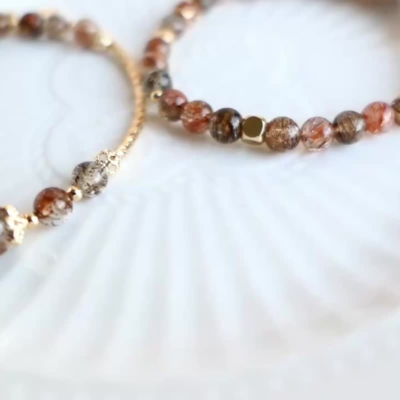 神話古埃及/黑金超套鍊組 招財、擋煞 14k包金配飾 - 手鍊/手環 - 水晶 咖啡色