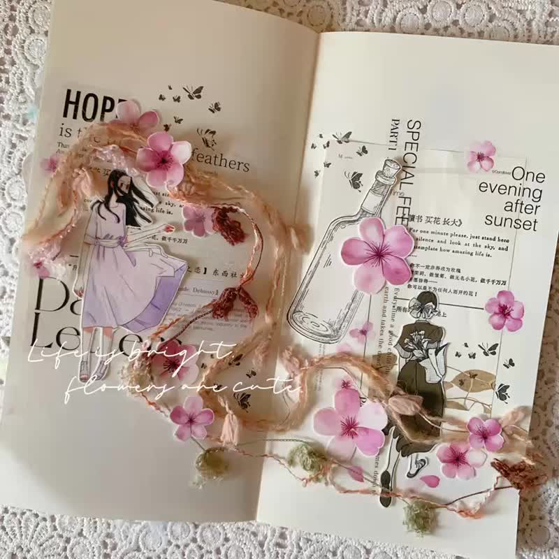 東西社文創 櫻之戀 PET手帳貼紙膠帶 輕復古粉色花大小碎花系列 - 紙膠帶/和紙/PET - 其他材質 