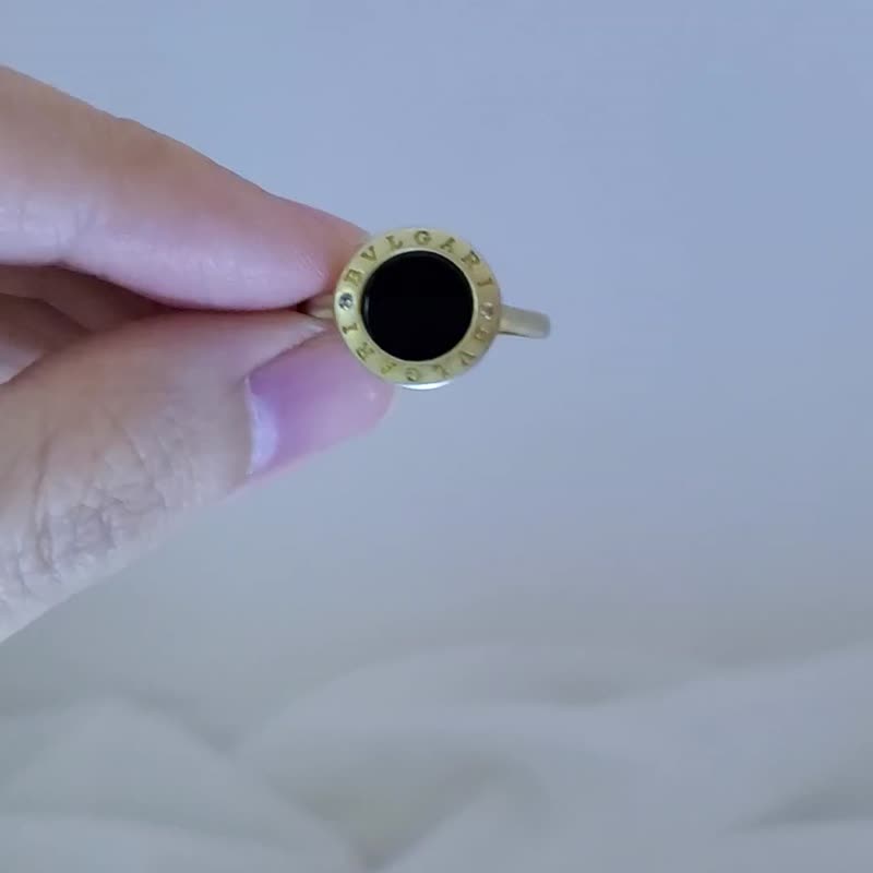 天然A貨翡翠文青帥氣墨翠無事牌戒指 - 手鍊/手環 - 寶石 綠色