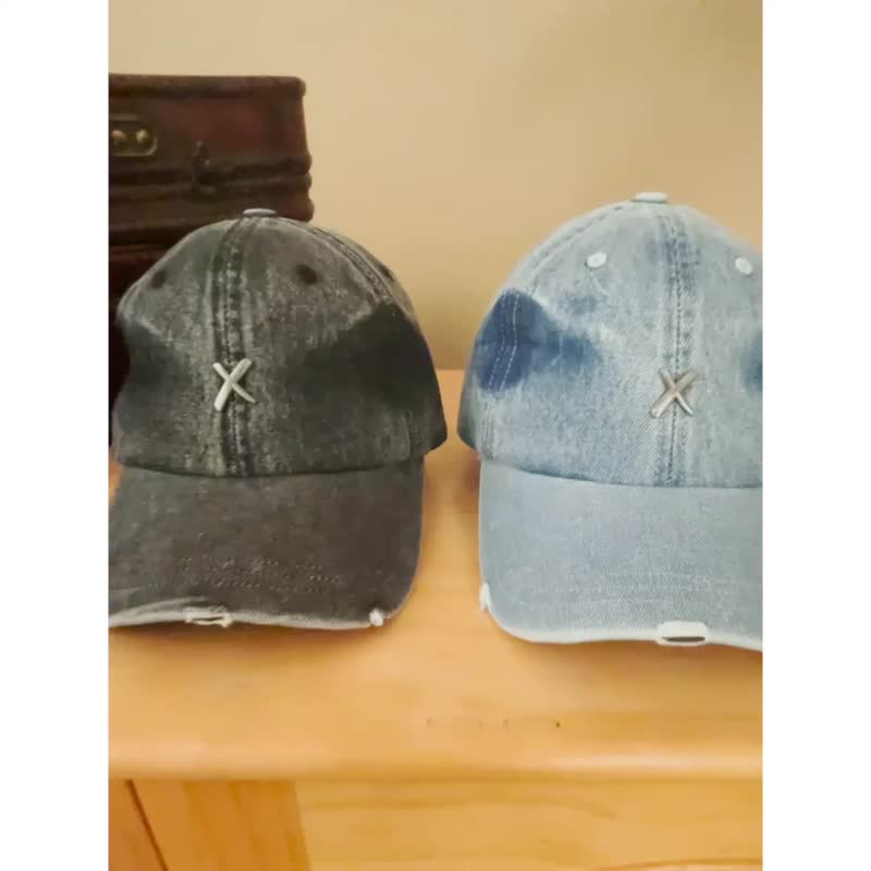ダメージ加工デニムキャップ ダメージ加工デニムキャップ