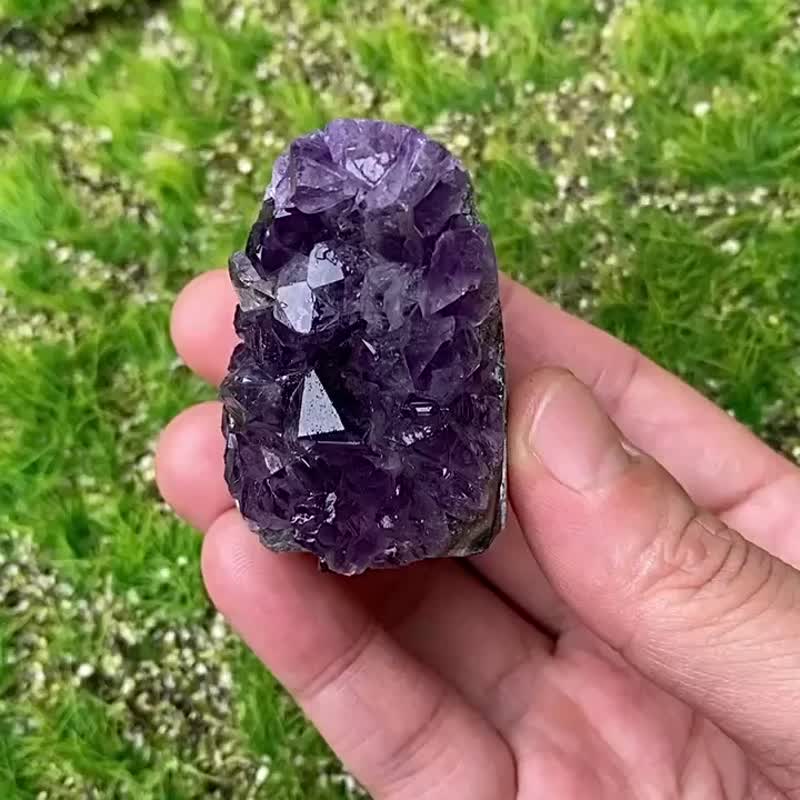 粉晶小吞金獸 紫晶鎮 白水晶元寶套組 避邪 平安 事業 桃花 財運 - 擺飾/家飾品 - 水晶 多色