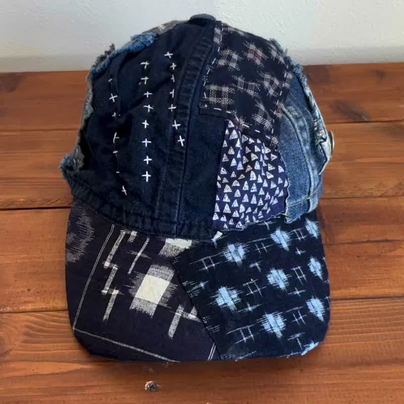 Loose patchwork hat cap-043 - Hats & Caps - Cotton & Hemp 