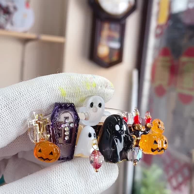 Halloween special edition hairpin - เครื่องประดับผม - เรซิน หลากหลายสี