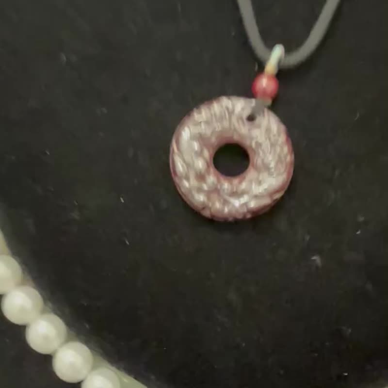 Unadulterated Sand Double Pixiu Peace Buckle Cinnabar - สร้อยคอ - วัสดุอื่นๆ 