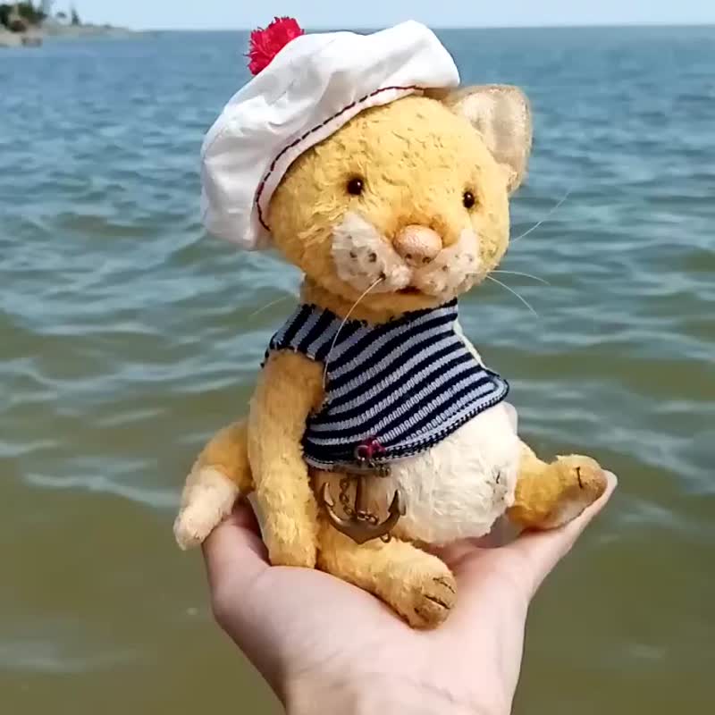 Artist teddy cat, Cute cat sailor - 玩偶/公仔 - 其他材質 