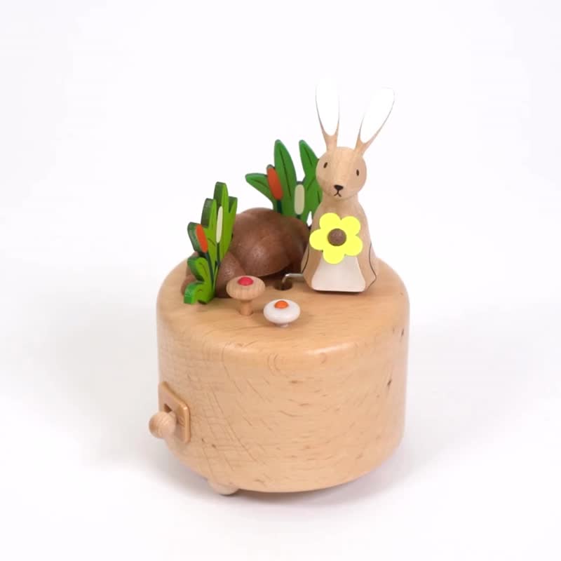 【傳遞幸福】律動音樂盒 可愛動物 兔子 禮物 | Wooderful life - 裝飾/擺設  - 木頭 多色