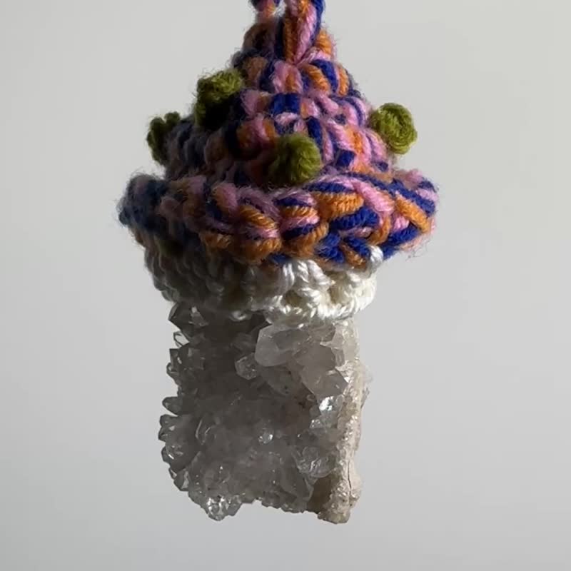 巴基斯坦水晶/編織手工項鏈 - 項鍊 - 棉．麻 