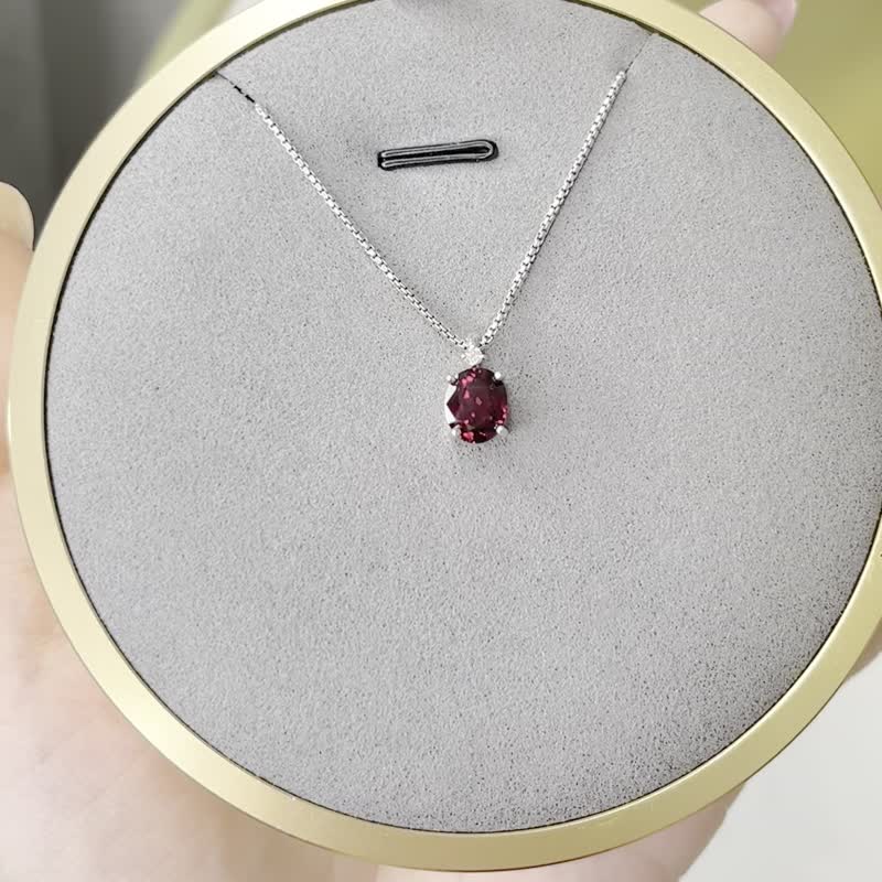 Dancing Jiuxiang | Stone/ Diamond / 18k Gold / Wish Series | Natural Gemstone Necklace - สร้อยคอ - เครื่องเพชรพลอย สีแดง