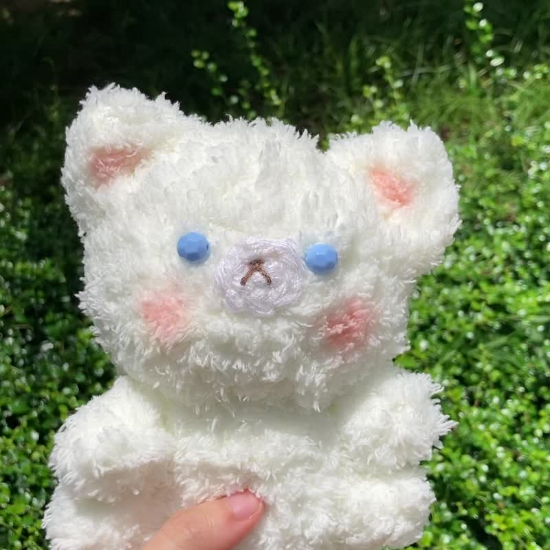 【Original Handmade】Knitted Bear Plush Toy Set 【Lucky Bag】 - Stuffed Dolls & Figurines - Wool White