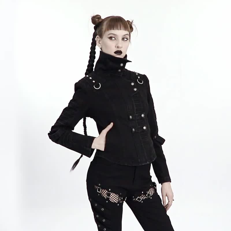 Post-apocalyptic mystic denim jacket - Shop PUNK RAVE