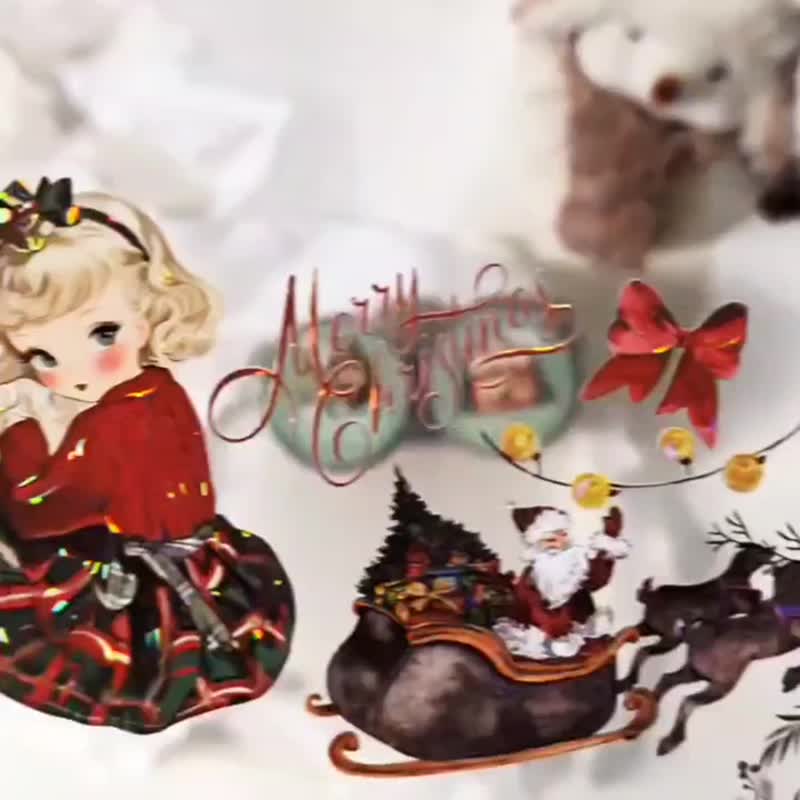 7% OFF 全捲組合 – 聖誕全息箔和紙膠帶 (5m × 2 捲) - 膠紙/膠帶/紙膠帶 - 其他材質 