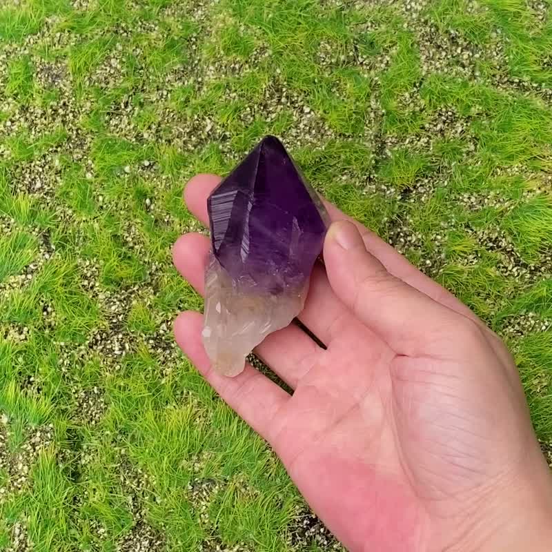 Natural amethyst backbone scepter crystal meditation healing ward off evil spirits absorb negative energy fast shipping - Items for Display - Crystal Purple