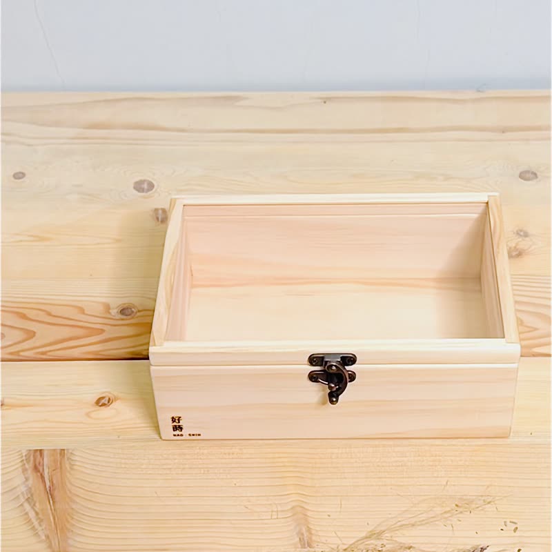 Minimalist Wooden Box with Cover and Transparent Lid Box No. 1 [23 x15 x8.7] - Give your home a warmth - กล่องเก็บของ - ไม้ 