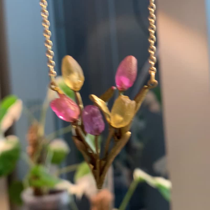 Michael Michaud Tulip Pendant - Necklaces - Copper & Brass 