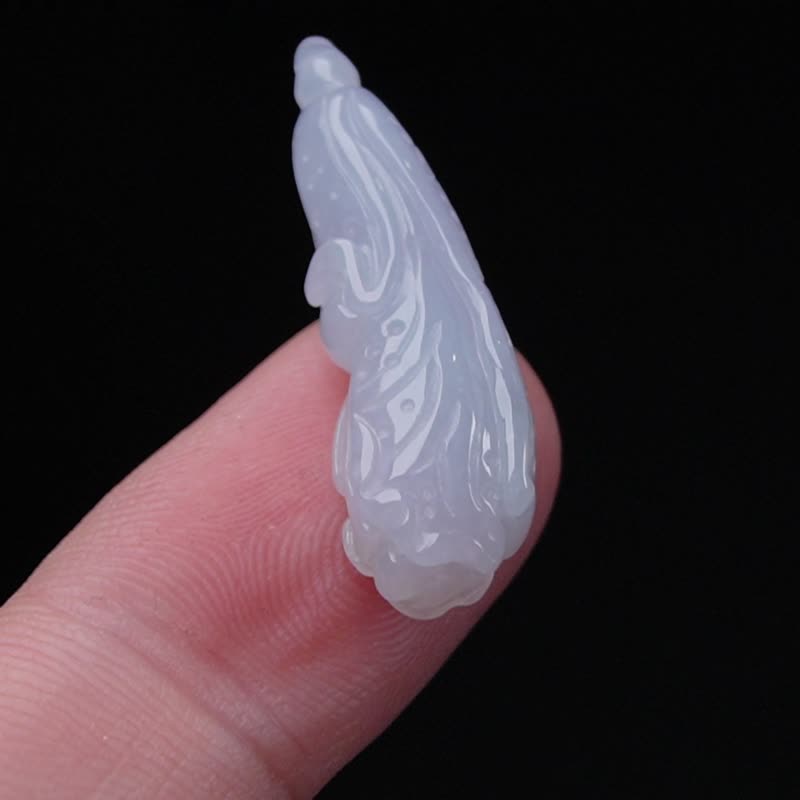 【廣納百財】冰種翡翠巧雕白菜項鍊 | 天然緬甸玉翡翠A貨 | 送禮 - 項鍊 - 寶石 