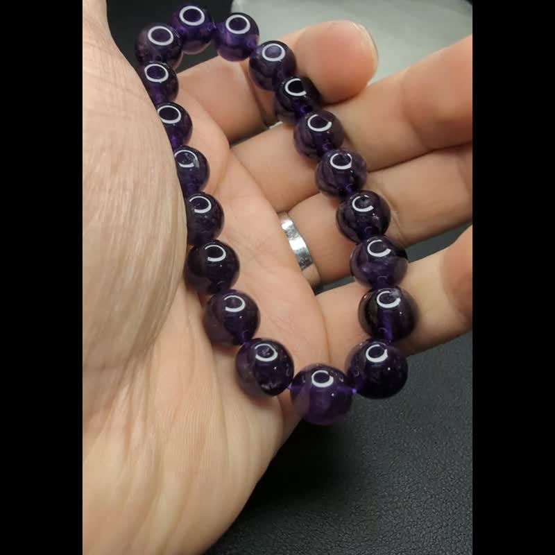 【オーダー品】アメジスト ウルグアイ産 6-14mm ブレスレット 天然石 パワーストーン - ブレスレット - クリスタル パープル