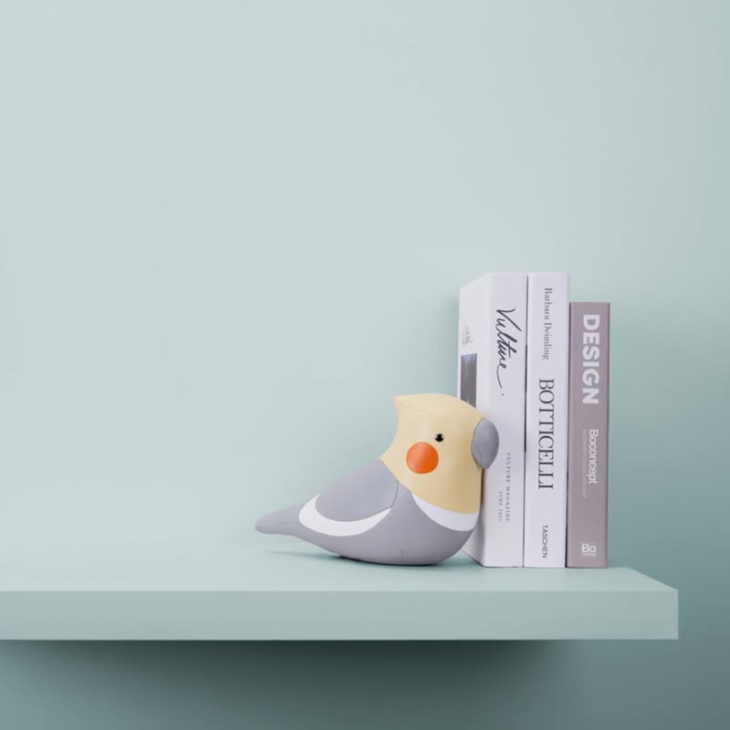 【書擋】玄鳳鸚鵡 Cockatiel 皮革擺飾  | 愛情鳥 情人禮 生日禮 - 裝飾/擺設  - 人造皮革 多色