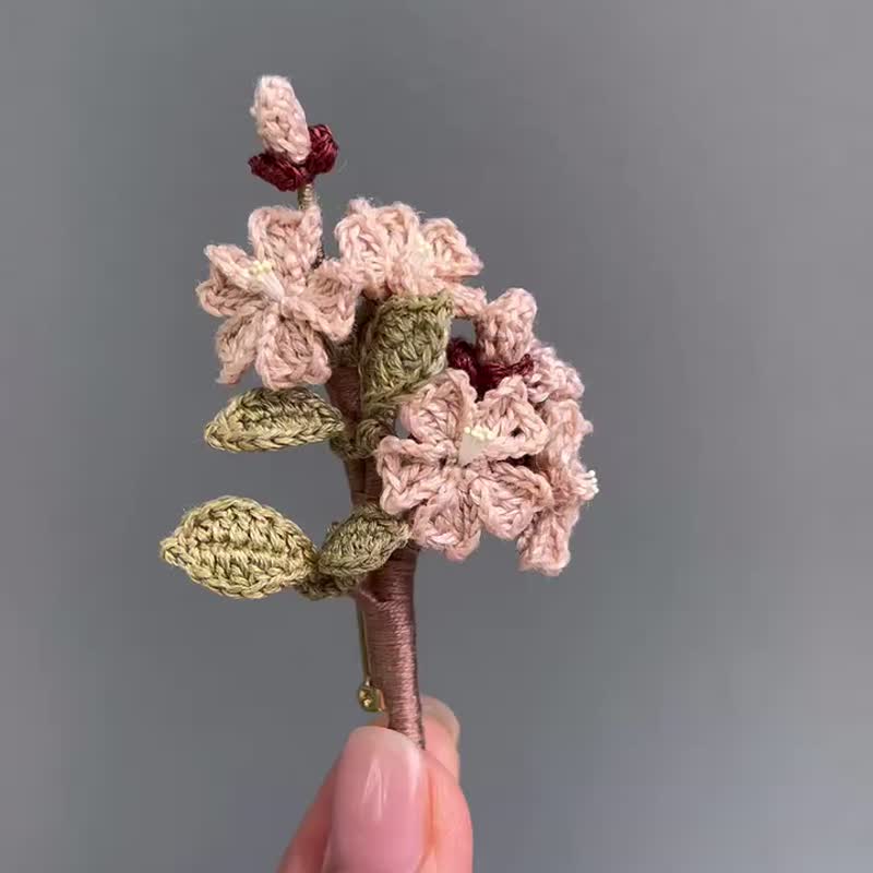 Pinkoi獨家發售微鈎 野花 胸針 - 胸針 - 繡線 多色
