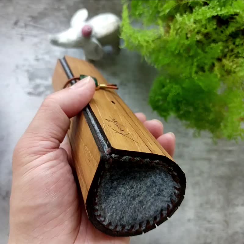 父親節禮物/茉樂手盒/柚木/品味自然風/筆盒/眼鏡盒/小物收納 - 眼鏡盒/眼鏡布 - 木頭 灰色