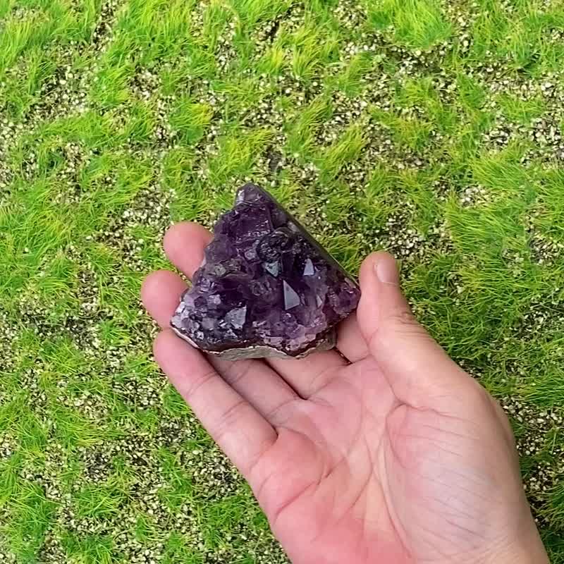 Promote wealth and bring good luck - raw leather raw ore geometric amethyst cluster amethyst prosperous wealth degaussing purification fast shipping - ของวางตกแต่ง - คริสตัล สีม่วง