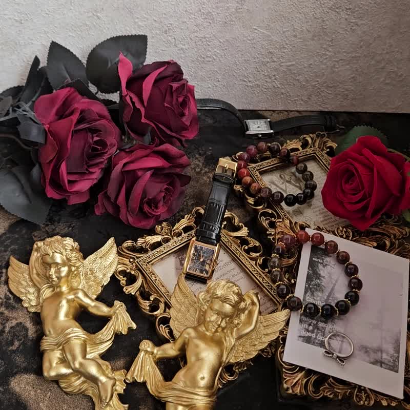 Red & Black Crystal Bracelet - I - สร้อยข้อมือ - คริสตัล สีแดง