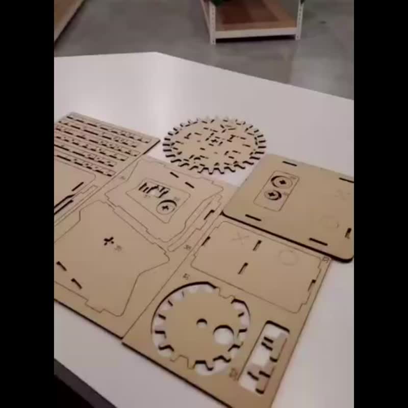 [Handmade DIY] Spin Maze Board Game Handmade DIY Gift - Wood, Bamboo & Paper - Wood Brown