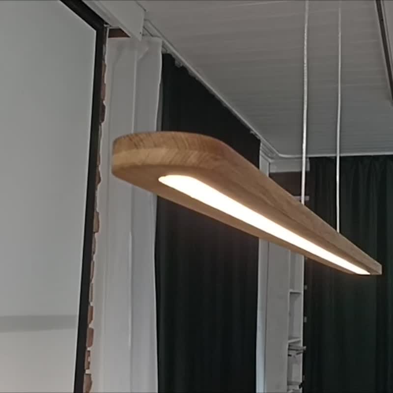 Pendant light Linear pendant lamp Chandelier lighting Hanging lamp Ceiling light - 燈具/燈飾 - 木頭 