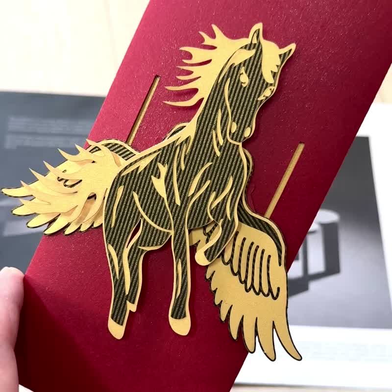 Fiery Horse Year Soaring Success _ Handmade Red Envelope Bag Year of the Horse Red Envelope Dynamic Red Envelope - 1 pc - Chinese New Year - Paper Red