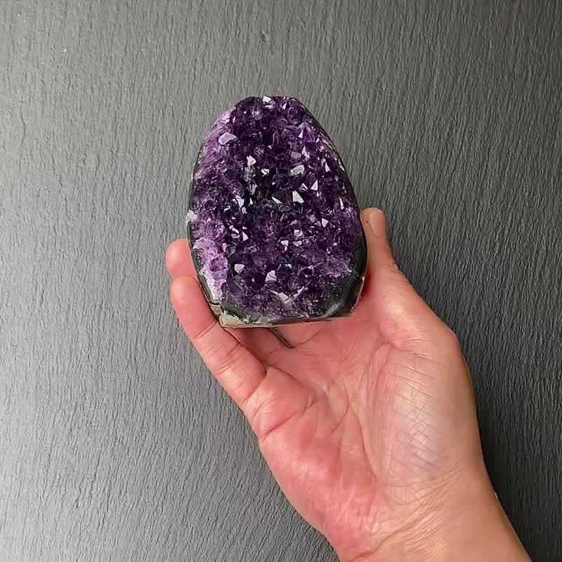 天然原礦頂級帝王紫紫晶鎮 紫晶簇 紫水晶 招財開運 快速出貨 - 擺飾/家飾品 - 水晶 紫色