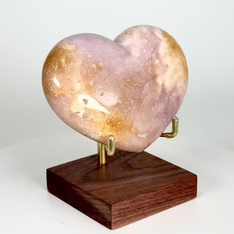 莫蘭迪瑪瑙愛心 840326 - 擺飾/家飾品 - 水晶 粉紅色