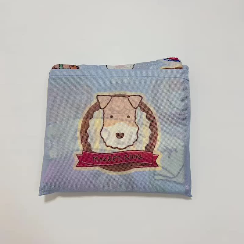 Wirefoxterrier Reusable Bag  WFT  Blue - กระเป๋าแมสเซนเจอร์ - เส้นใยสังเคราะห์ สีน้ำเงิน