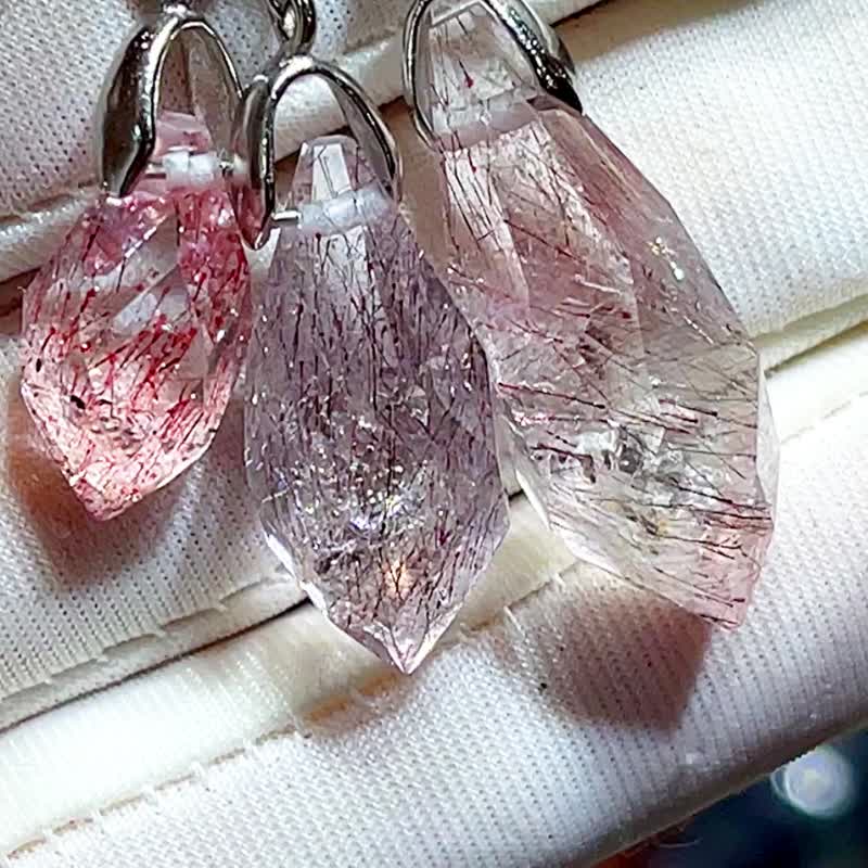 Rare and precious Purple Super Seven Crystal Pendulum Necklace Pendant - สร้อยคอ - คริสตัล สีม่วง