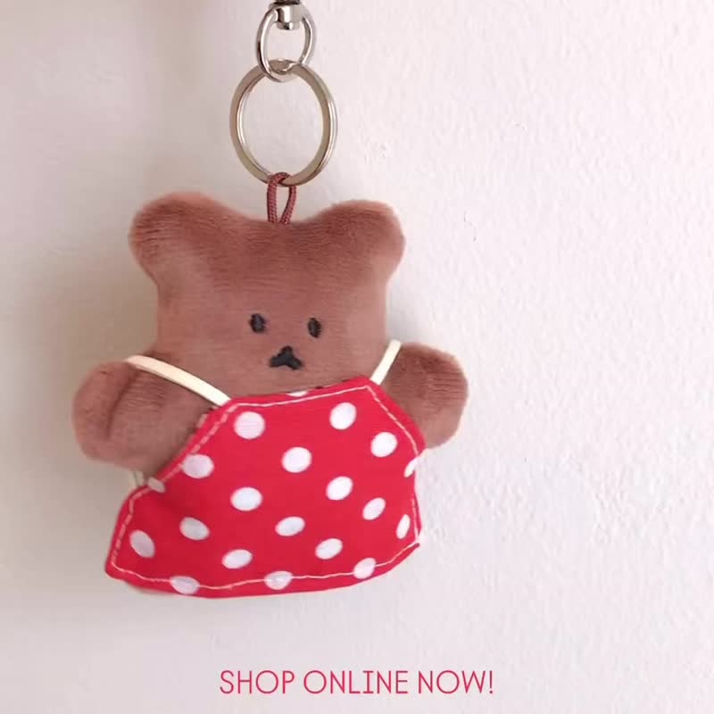 Chanibear MADE- Doll Apron / Doll Dress (Reversible) - 公仔/玩偶 - 棉．麻 多色