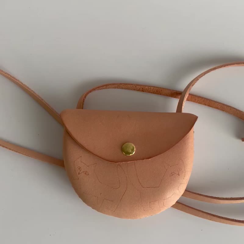 Graffiti Irregular Mini Bag Two Foxes - Messenger Bags & Sling Bags - Genuine Leather 