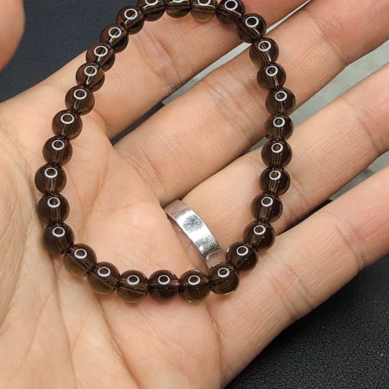 【訂製品】茶晶 手串 手鍊 天然水晶 水晶手串 8-16mm 水晶手鍊 - 手鍊/手環 - 水晶 