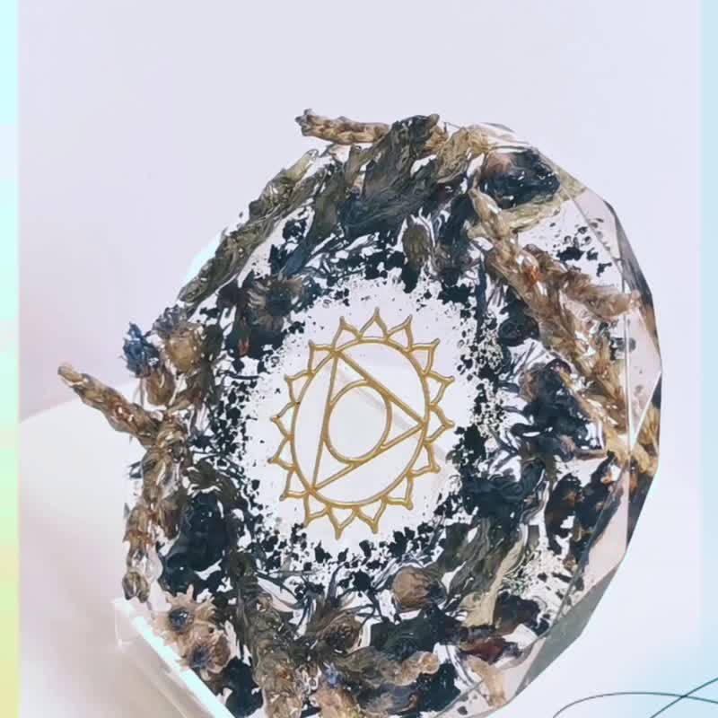 Seven Chakras 3D Hz Floral Plate Set - น้ำหอม - พืช/ดอกไม้ สีใส