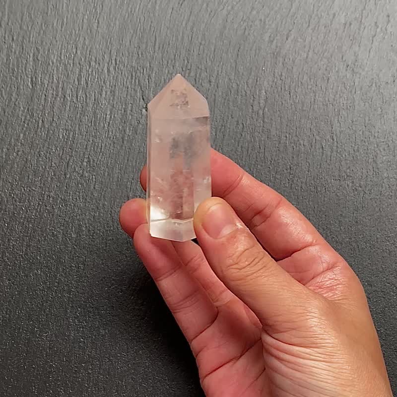 天然彩虹白水晶能量柱 冥想 淨化 風水擺件 快速出貨 - 擺飾/家飾品 - 水晶 多色