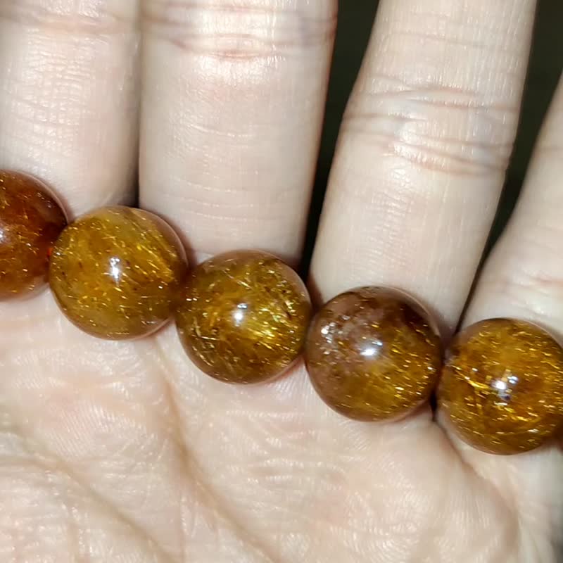 【訂製品】滿髮 銅髮晶  維納斯銅髮晶 手串 7-18mm  天然水晶 - 手鍊/手環 - 水晶 