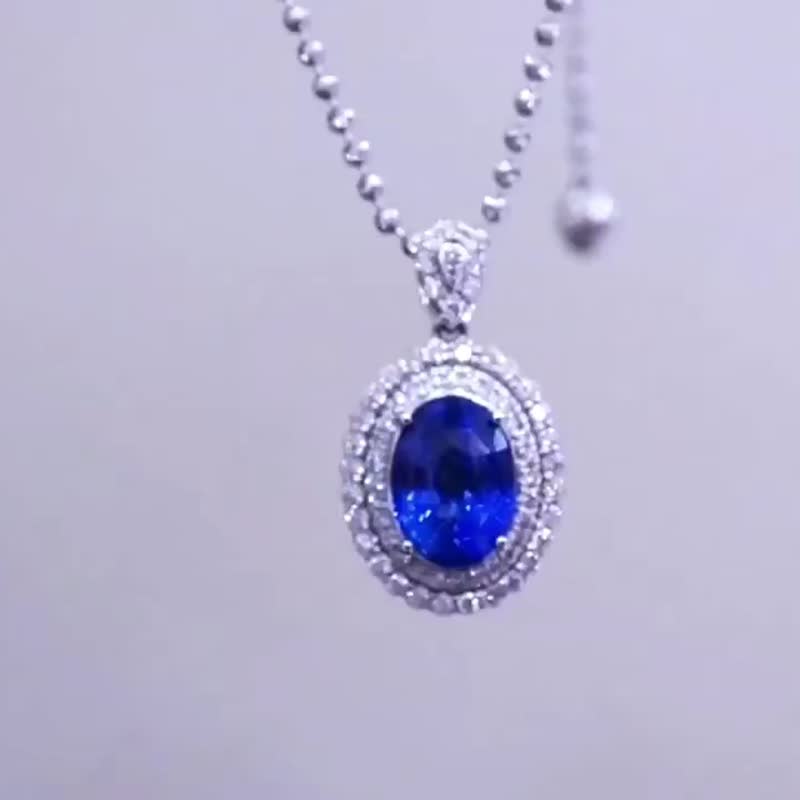 Sapphire pendant 2.55 carats - สร้อยคอ - เครื่องเพชรพลอย 